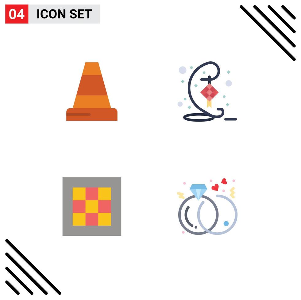 4 universeel vlak icoon tekens symbolen van ijshoorntje tekening decoratie hari raya software bewerkbare vector ontwerp elementen