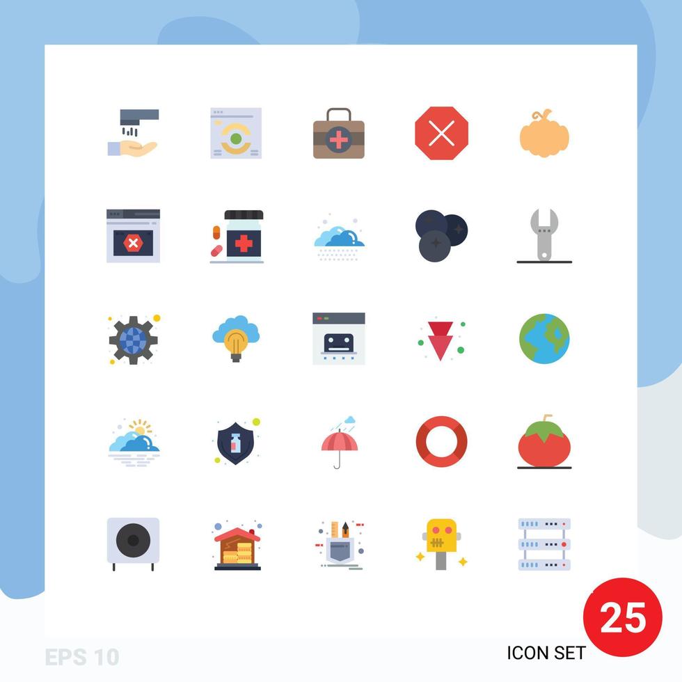 25 gebruiker koppel vlak kleur pak van modern tekens en symbolen van bladzijde Canada ic pompoen Cucurbit bewerkbare vector ontwerp elementen