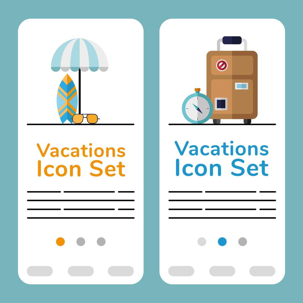 vakantie banner sjabloon set vector