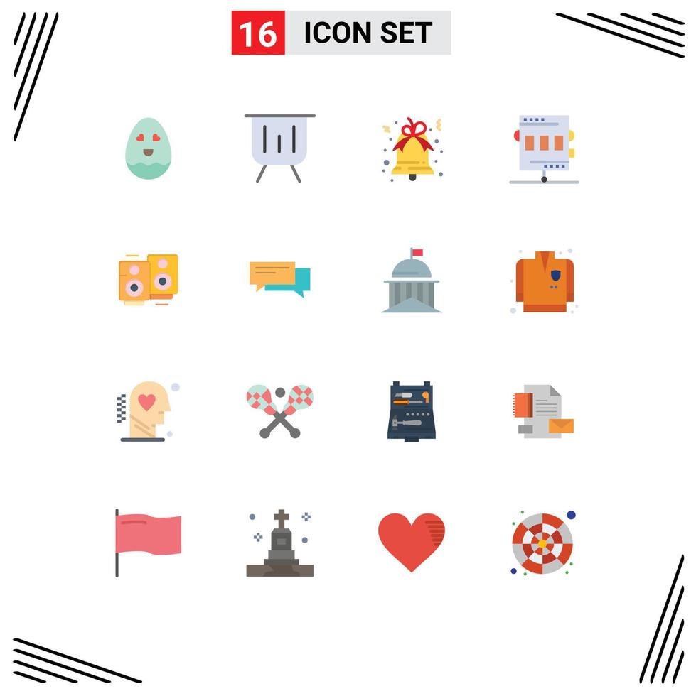 voorraad vector icoon pak van 16 lijn tekens en symbolen voor liefde lied recreatie klok spel atletiek bewerkbare pak van creatief vector ontwerp elementen