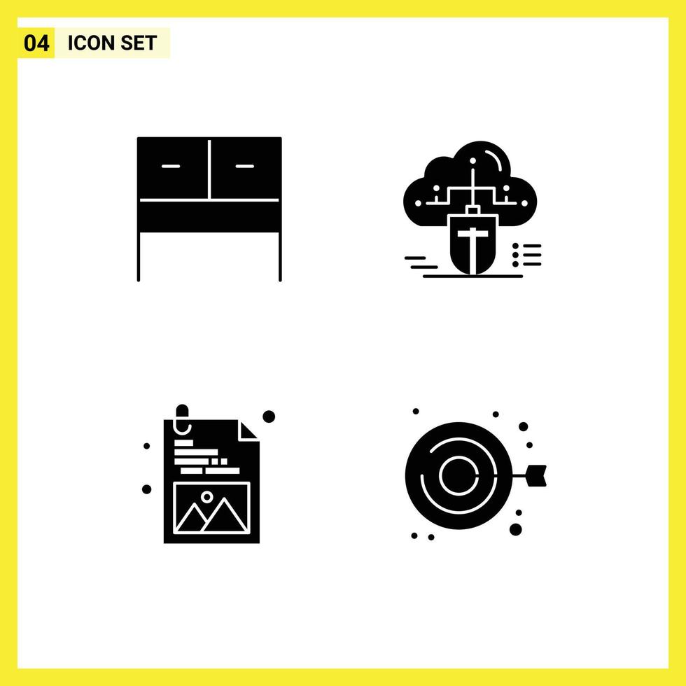 mobiel koppel solide glyph reeks van 4 pictogrammen van bureau web ontwerp muis online stollen bewerkbare vector ontwerp elementen