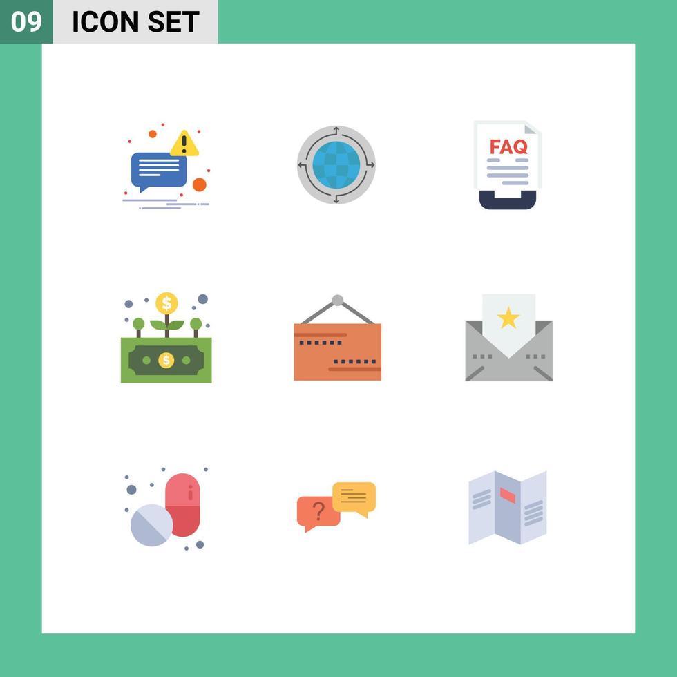 mobiel koppel vlak kleur reeks van 9 pictogrammen van toenemen ontwikkeling wereld bedrijf helpen bewerkbare vector ontwerp elementen