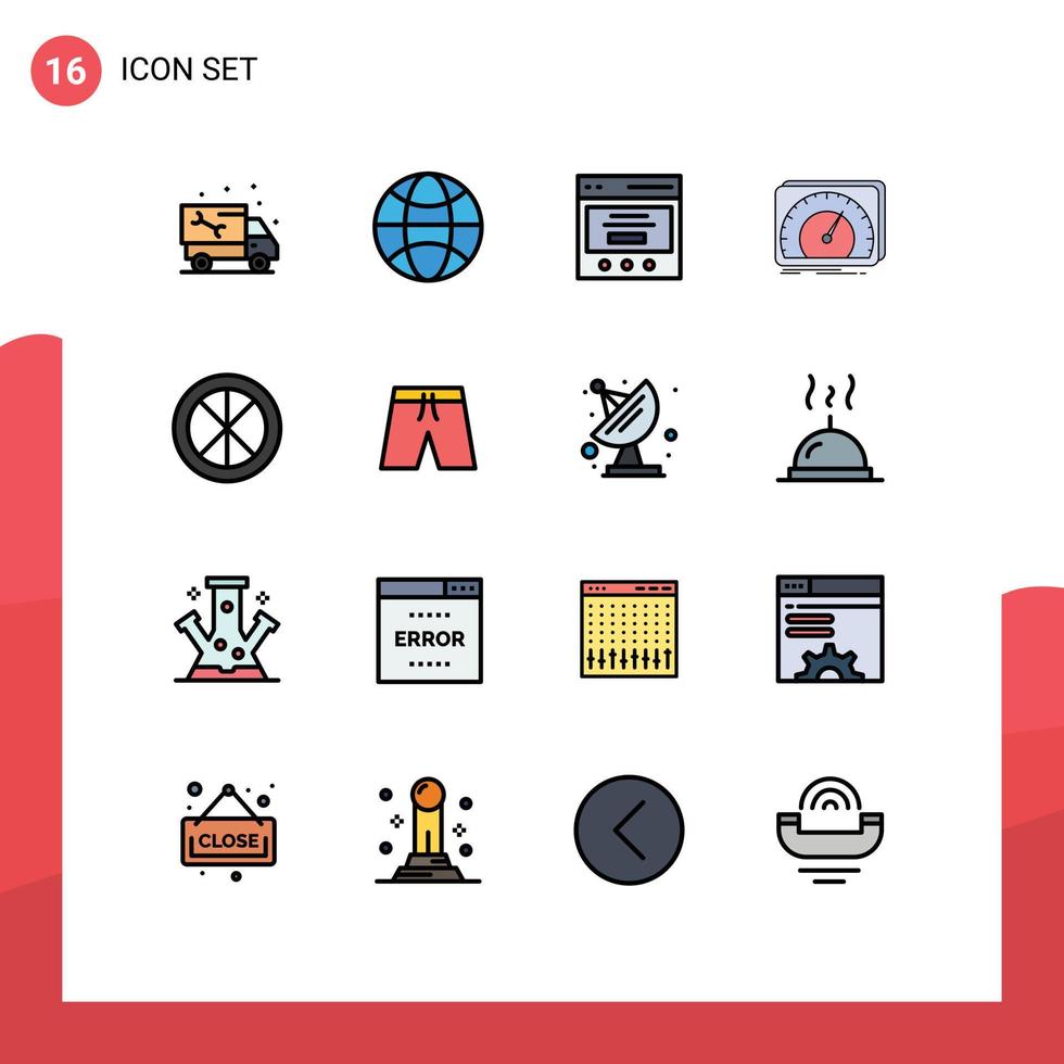 16 gebruiker koppel vlak kleur gevulde lijn pak van modern tekens en symbolen van decoratie test communicatie snelheid dashboard bewerkbare creatief vector ontwerp elementen