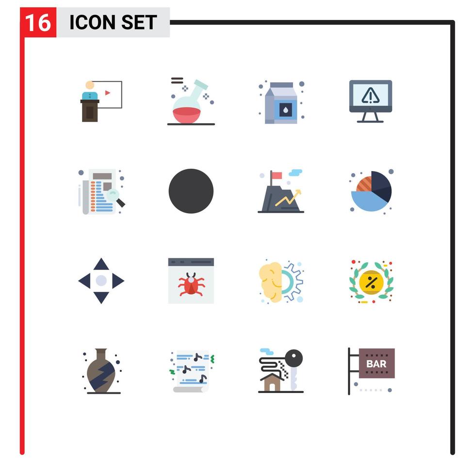 reeks van 16 modern ui pictogrammen symbolen tekens voor internet gegevens spel computer pakket bewerkbare pak van creatief vector ontwerp elementen
