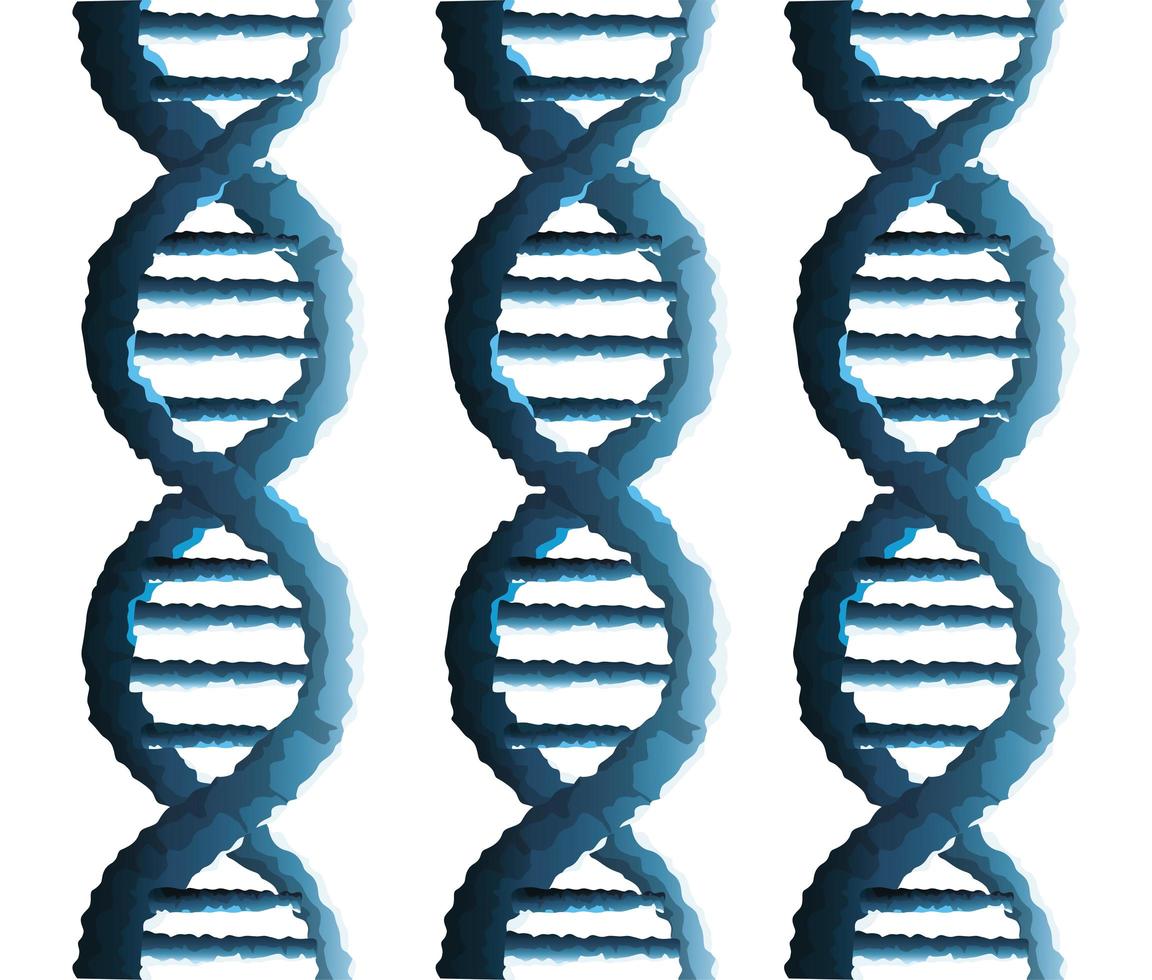 DNA-moleculen genetische structuur pictogram vector