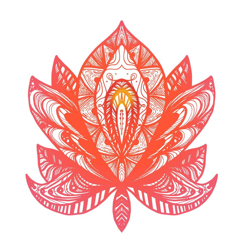 bloem lotus tattoo vector