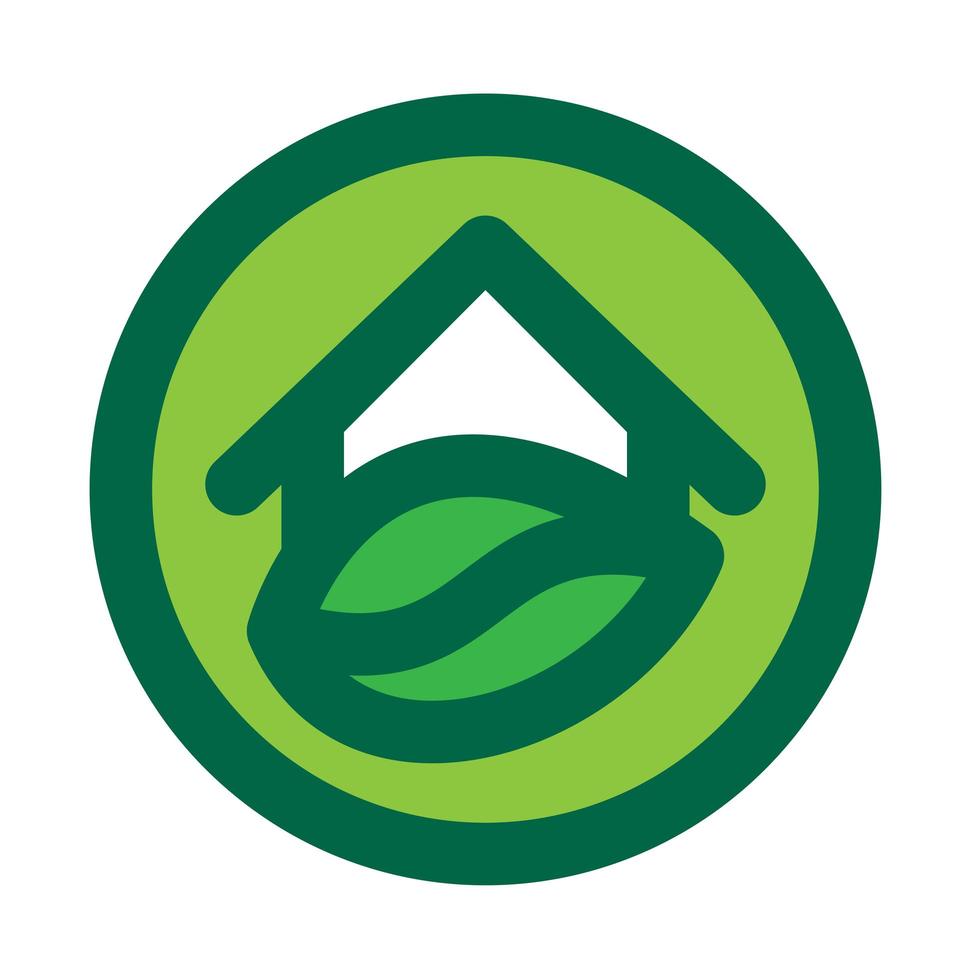 eco huis logo vector