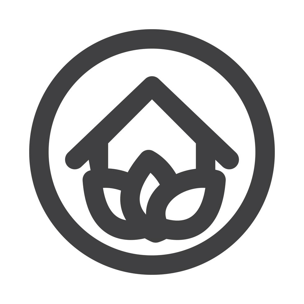 eco huis logo vector