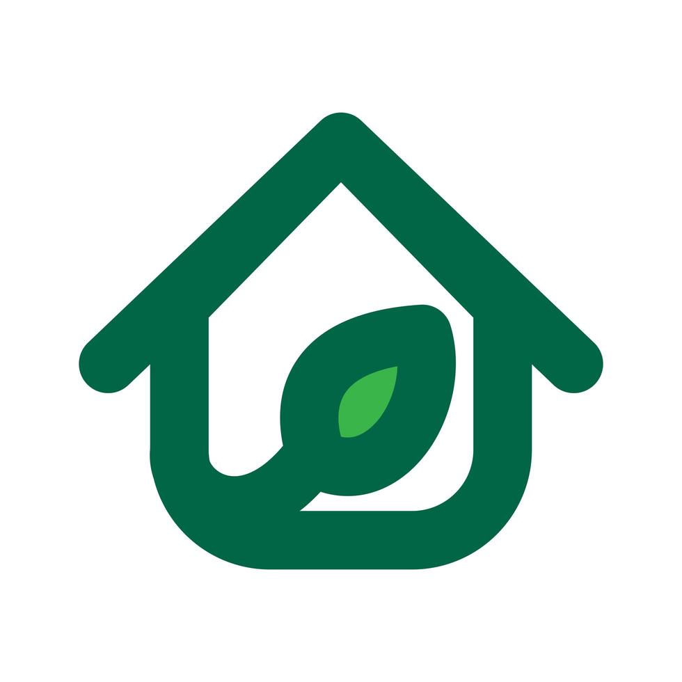 eco huis logo vector