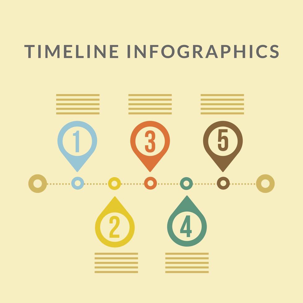 tijdlijn kleurrijke infographic sjabloon vector