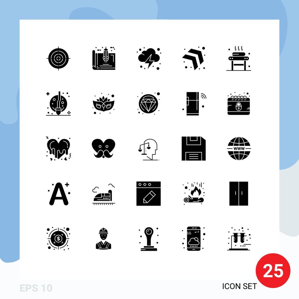 25 creatief pictogrammen modern tekens en symbolen van bed omhoog huis pijl macht bewerkbare vector ontwerp elementen