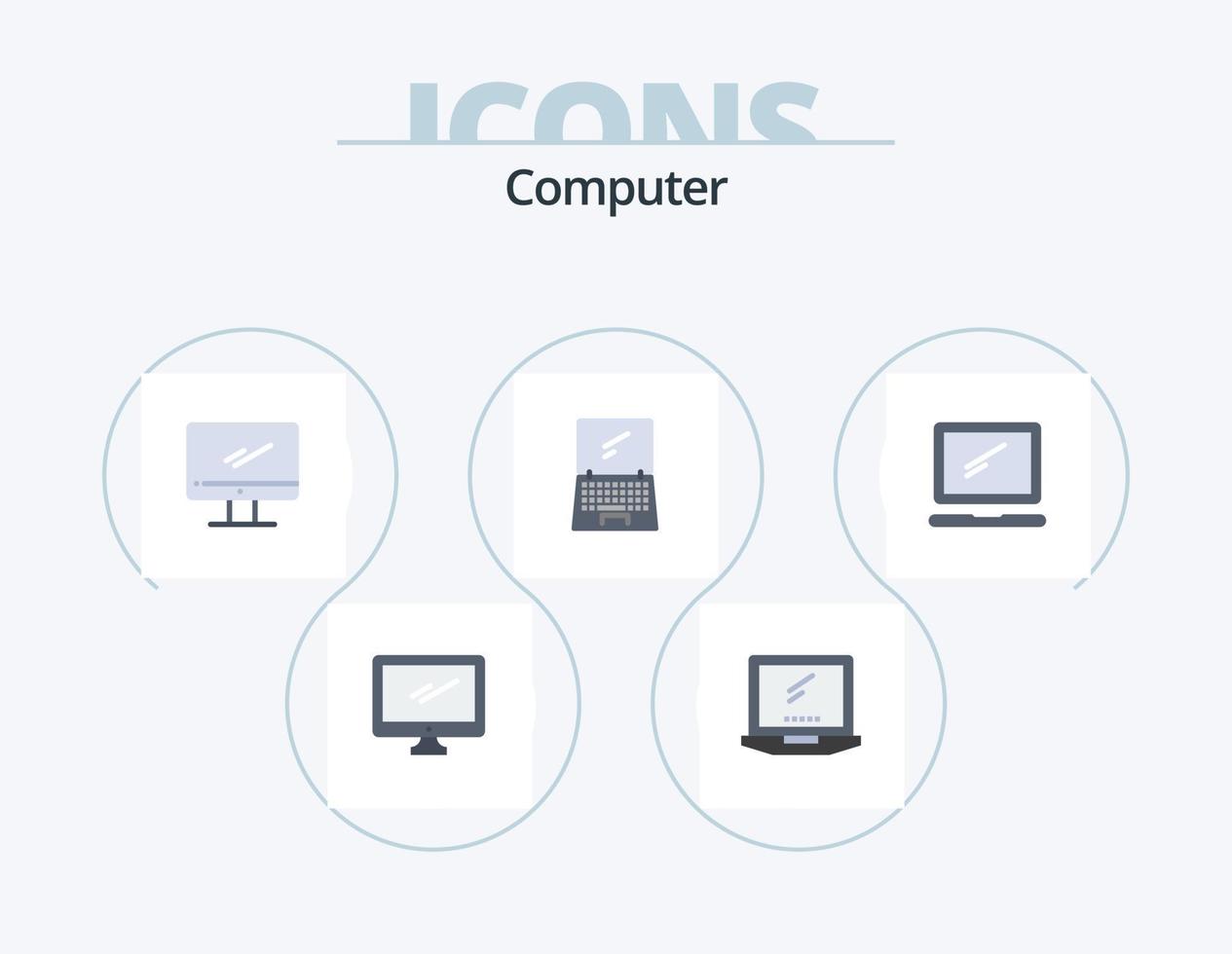 computer vlak icoon pak 5 icoon ontwerp. . . imac. laptop. apparaat vector
