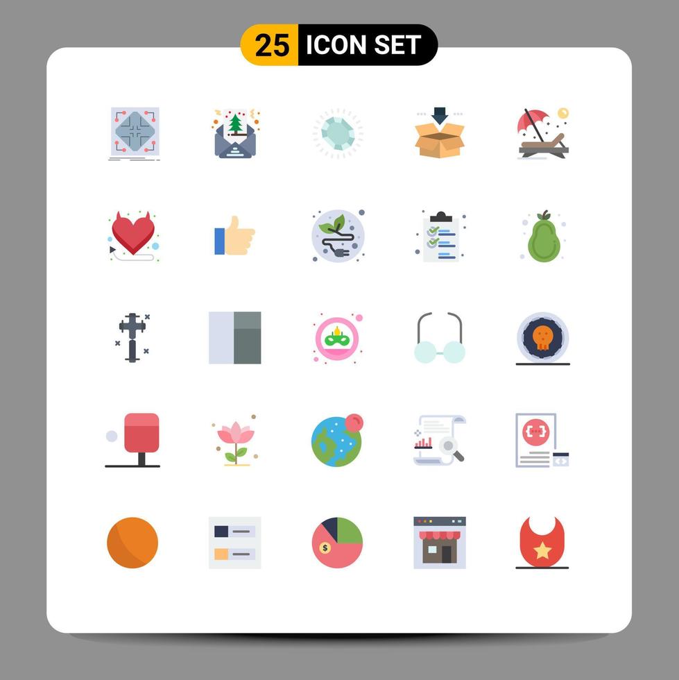 voorraad vector icoon pak van 25 lijn tekens en symbolen voor opslaan doos vormen pijl lus bewerkbare vector ontwerp elementen