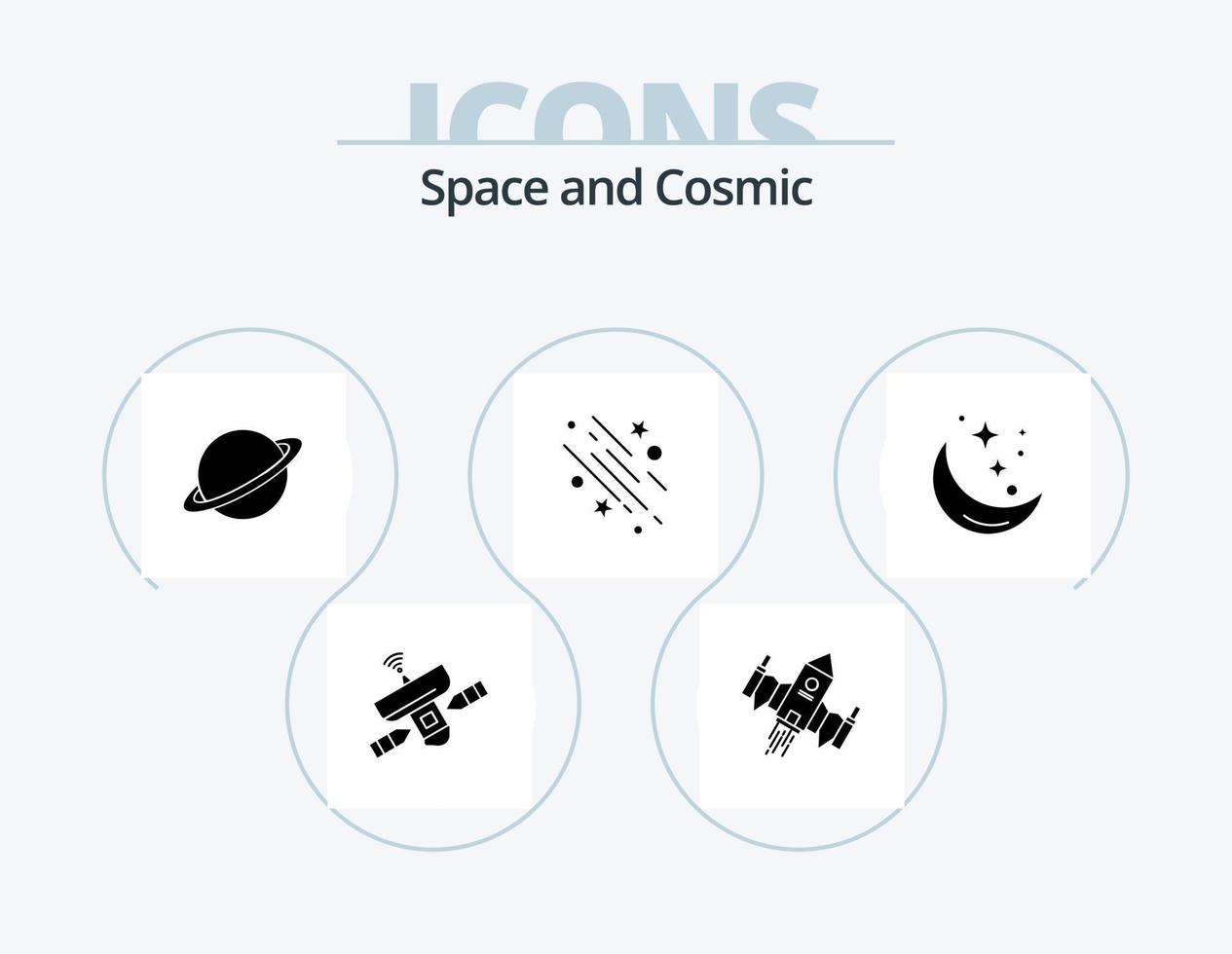 ruimte glyph icoon pak 5 icoon ontwerp. het schieten ster. Mars. ruimte. vlag. ruimte vector