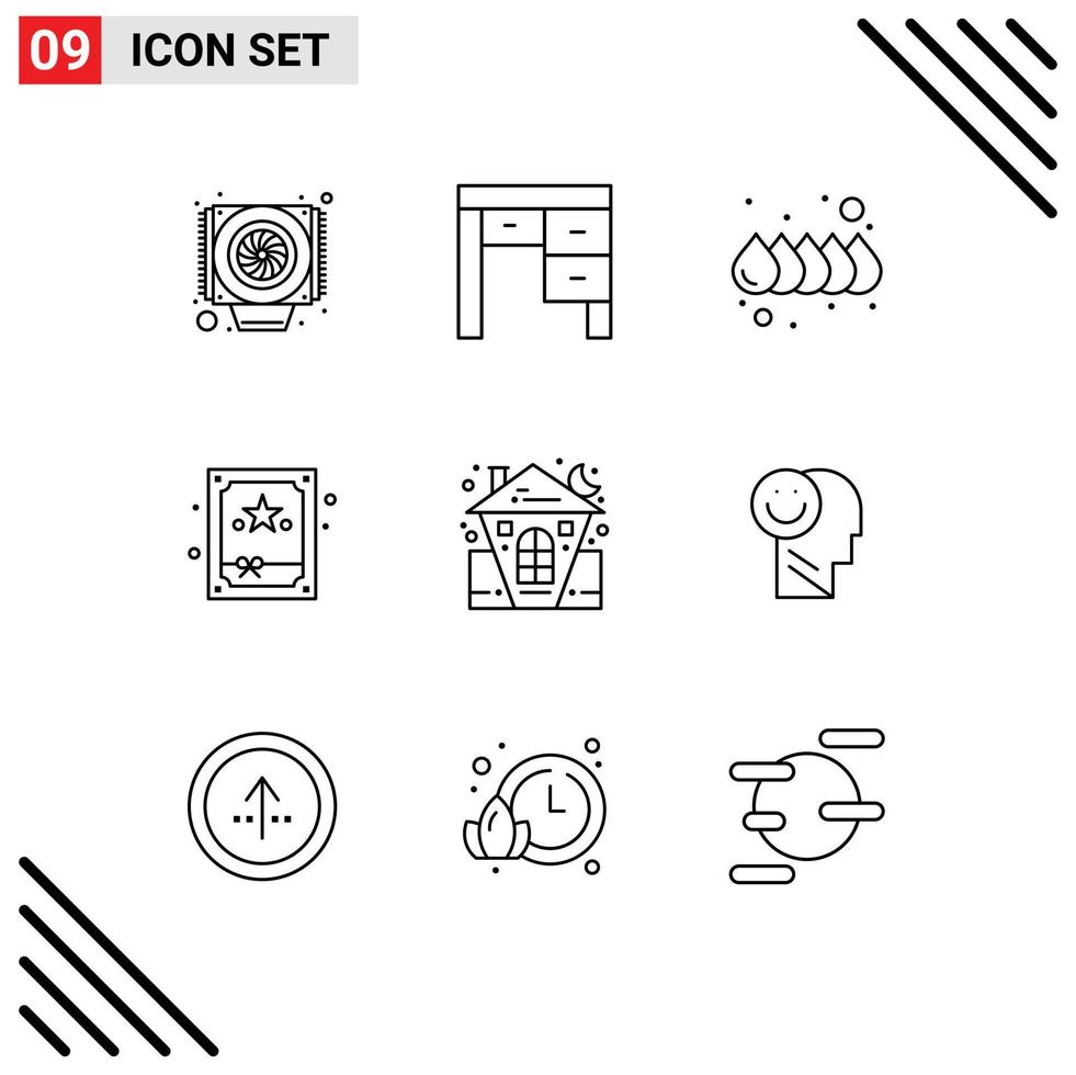 9 gebruiker koppel schets pak van modern tekens en symbolen van huis halloween laten vallen viering nacht bewerkbare vector ontwerp elementen