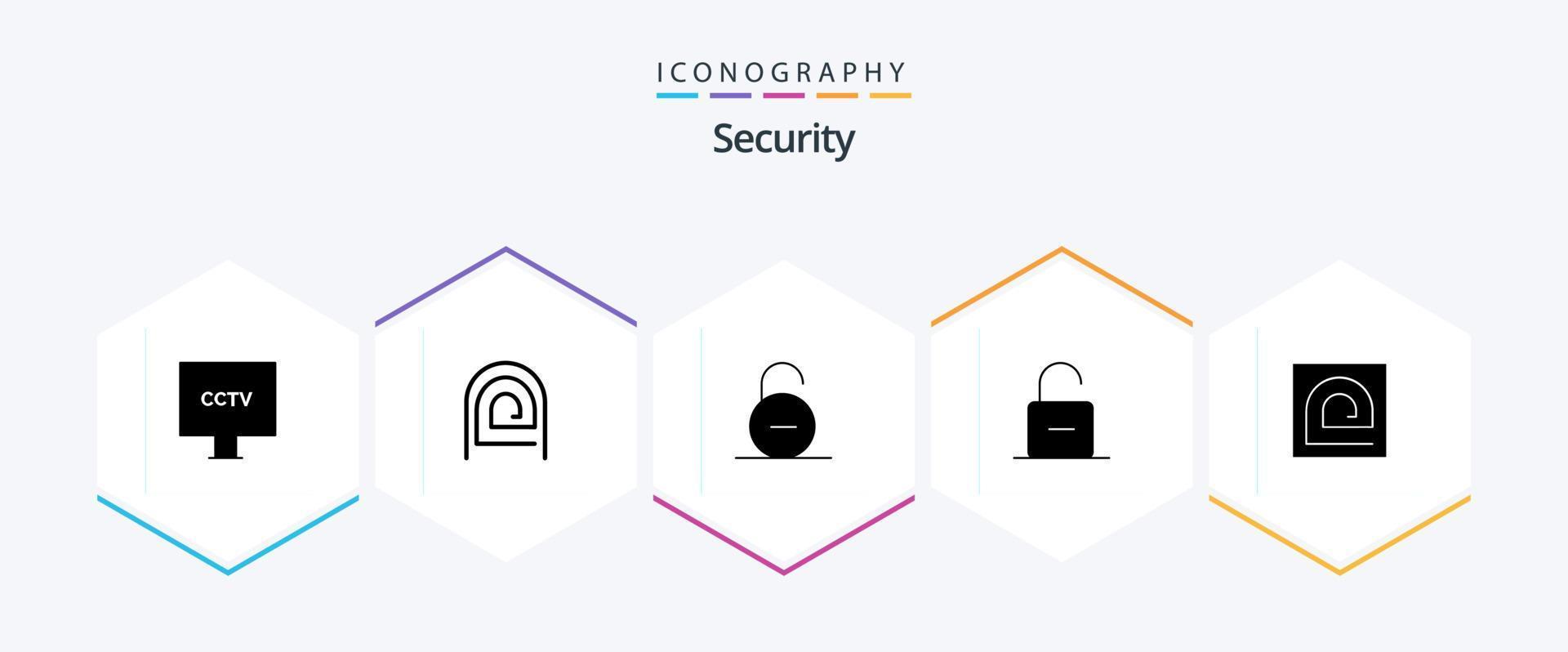 veiligheid 25 glyph icoon pak inclusief veiligheid. op slot doen. patroon. veiligheid. veiligheid vector