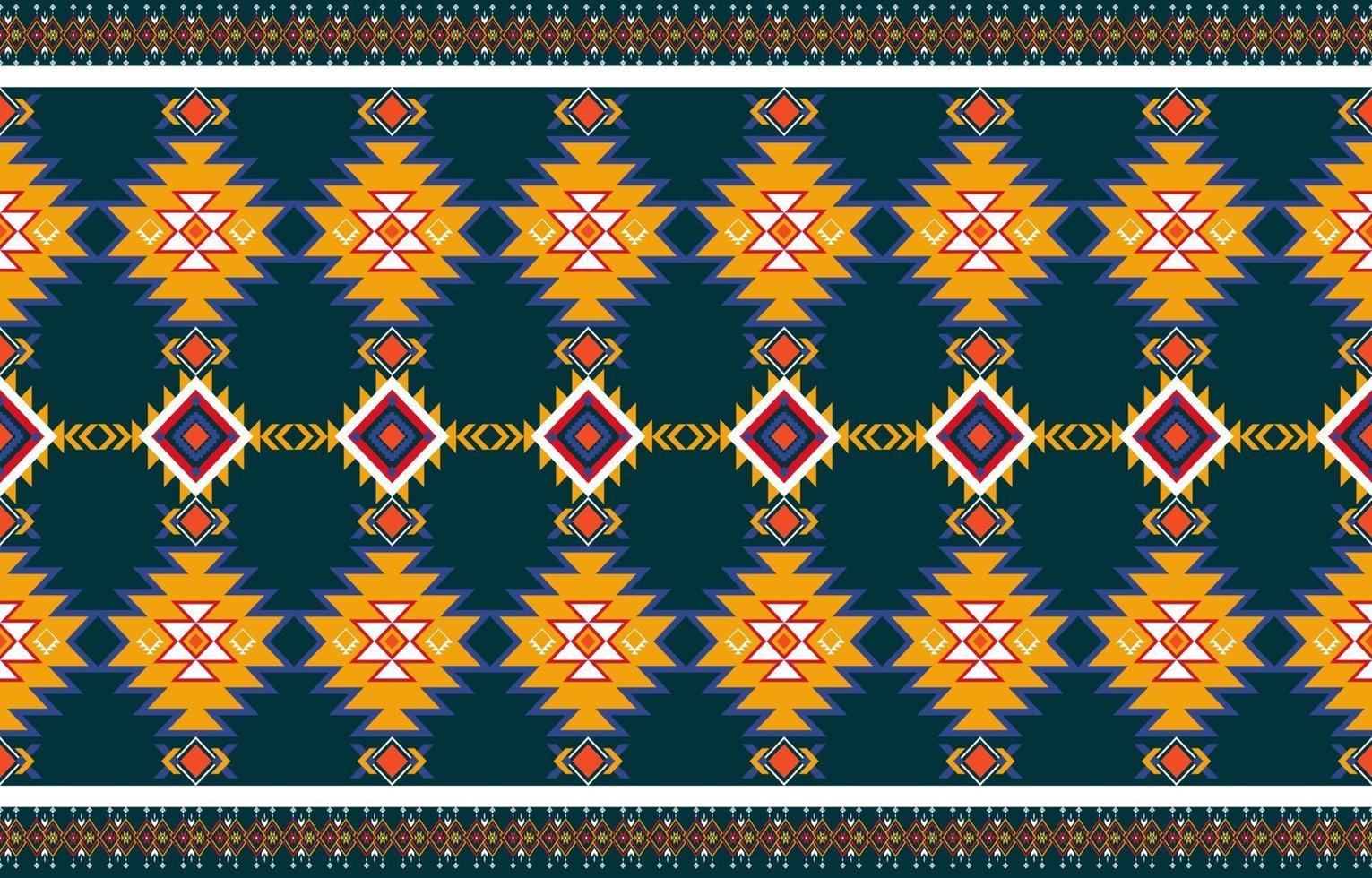 abstracte oranje en rode geometrische inheemse patroon naadloze vector. geometrische herhalen vector