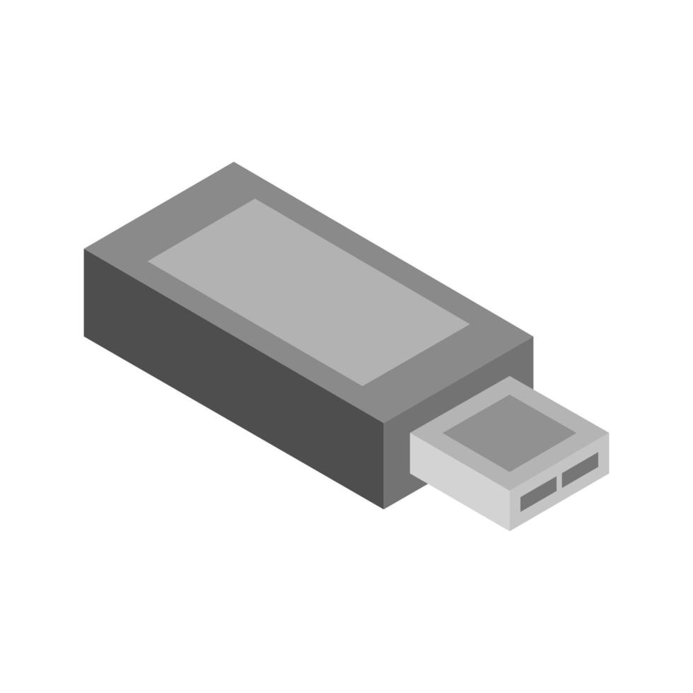 isometrische USB-drive op witte achtergrond vector