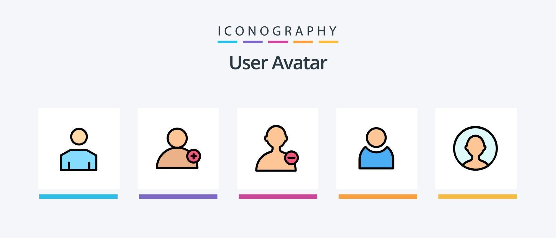 gebruiker lijn gevulde 5 icoon pak inclusief persoon. menselijk. account. account. koppel. creatief pictogrammen ontwerp vector
