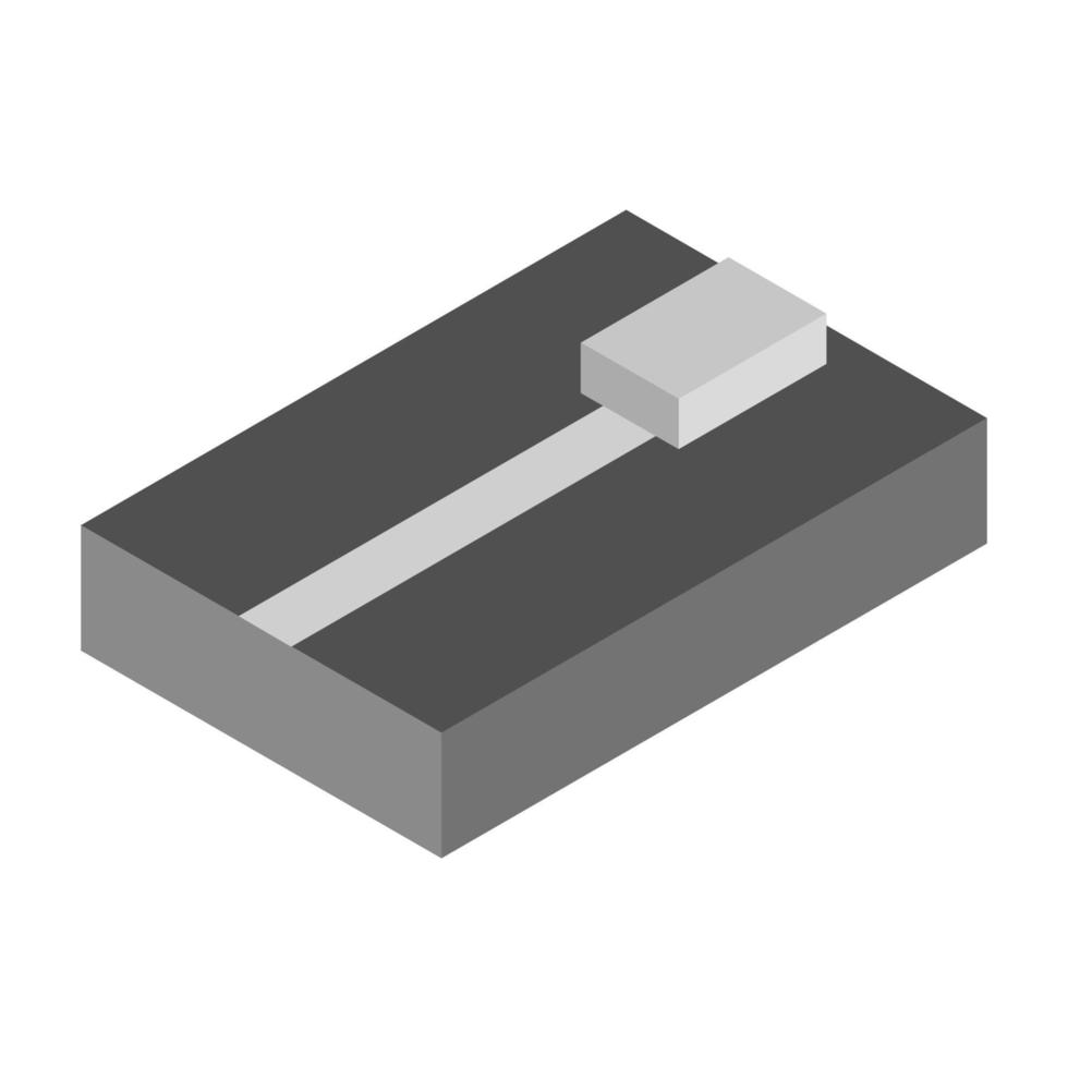 isometrische muis op witte achtergrond vector