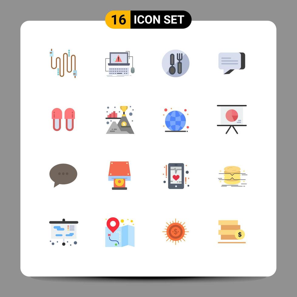 16 creatief pictogrammen modern tekens en symbolen van schoonheid communicatie systeem babbelen lepel bewerkbare pak van creatief vector ontwerp elementen
