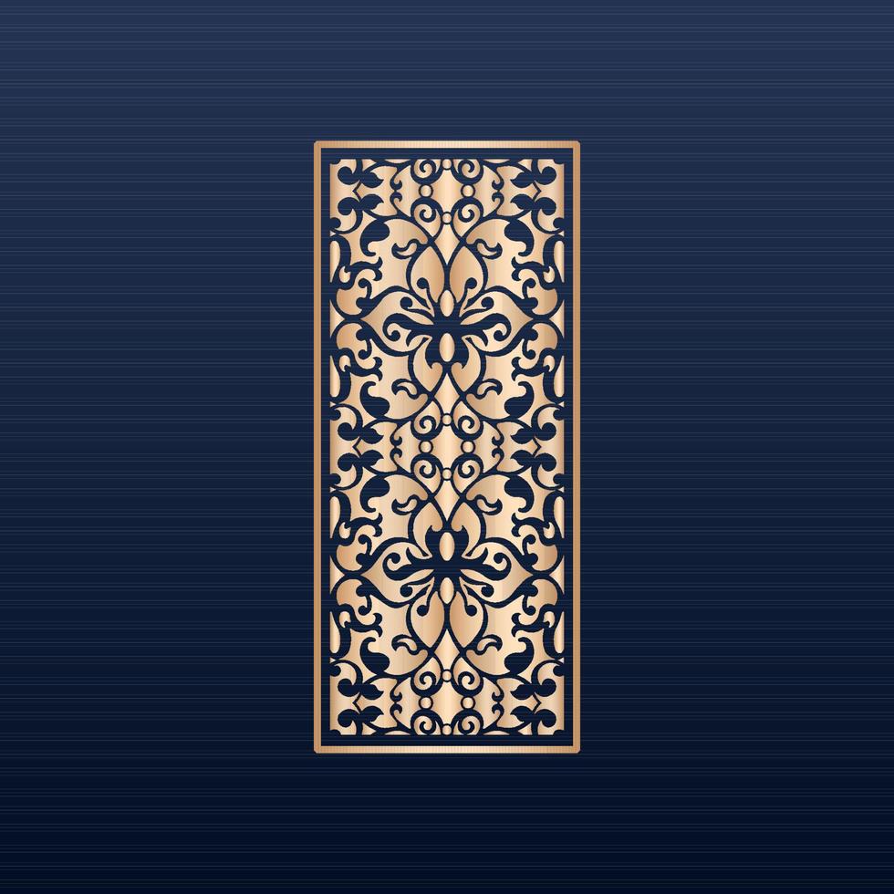 verzameling van uitnodigingen met laser besnoeiing - goud Islamitisch ornament patronen verzameling - laser besnoeiing plein sier- panelen set. kabinet lijstwerk scherm. metaal ontwerp, hout snijwerk - vector