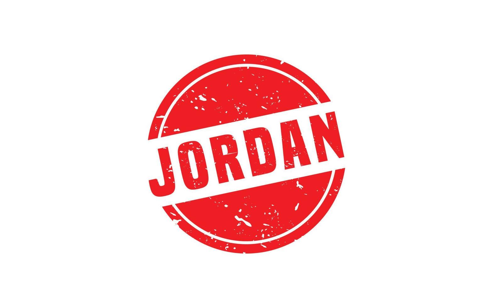 Jordanië postzegel rubber met grunge stijl Aan wit achtergrond vector