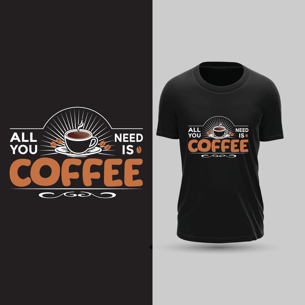 koffie typografie vector t-shirt ontwerp