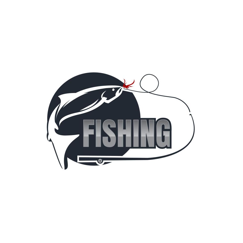 visvangst logo geïsoleerd Aan wit vector illustratie