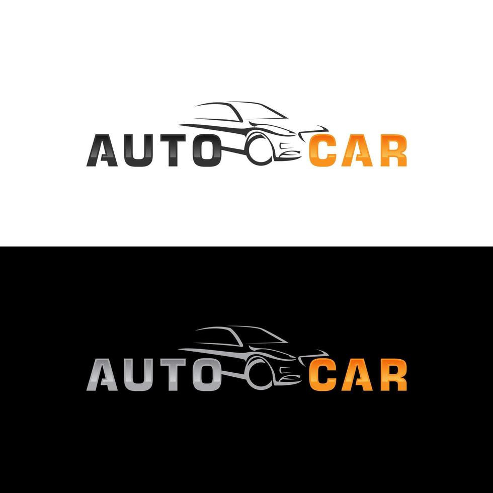 auto auto logo vector ontwerp concept met sport- auto silhouet, auto logo abstract lijnen vector. vector illustratie