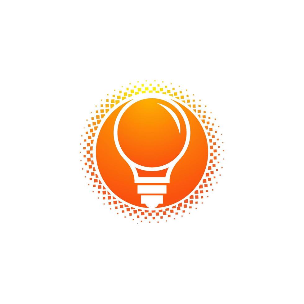 licht lamp logo. licht lamp icoon. creatief logo. creatief ideeën concept. idee icoon. idee logo. stroom, energie, elektriciteit, idee lamp teken. brainstorm icoon. creatie elementen. denken idee concept. vector
