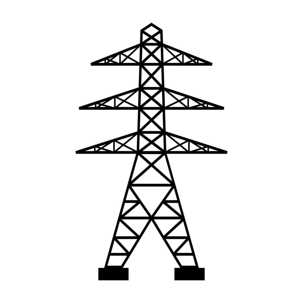 elektriciteit toren icoon vector. transmissie toren illustratie teken. macht lijnen symbool. elektrisch lijnen logo. vector