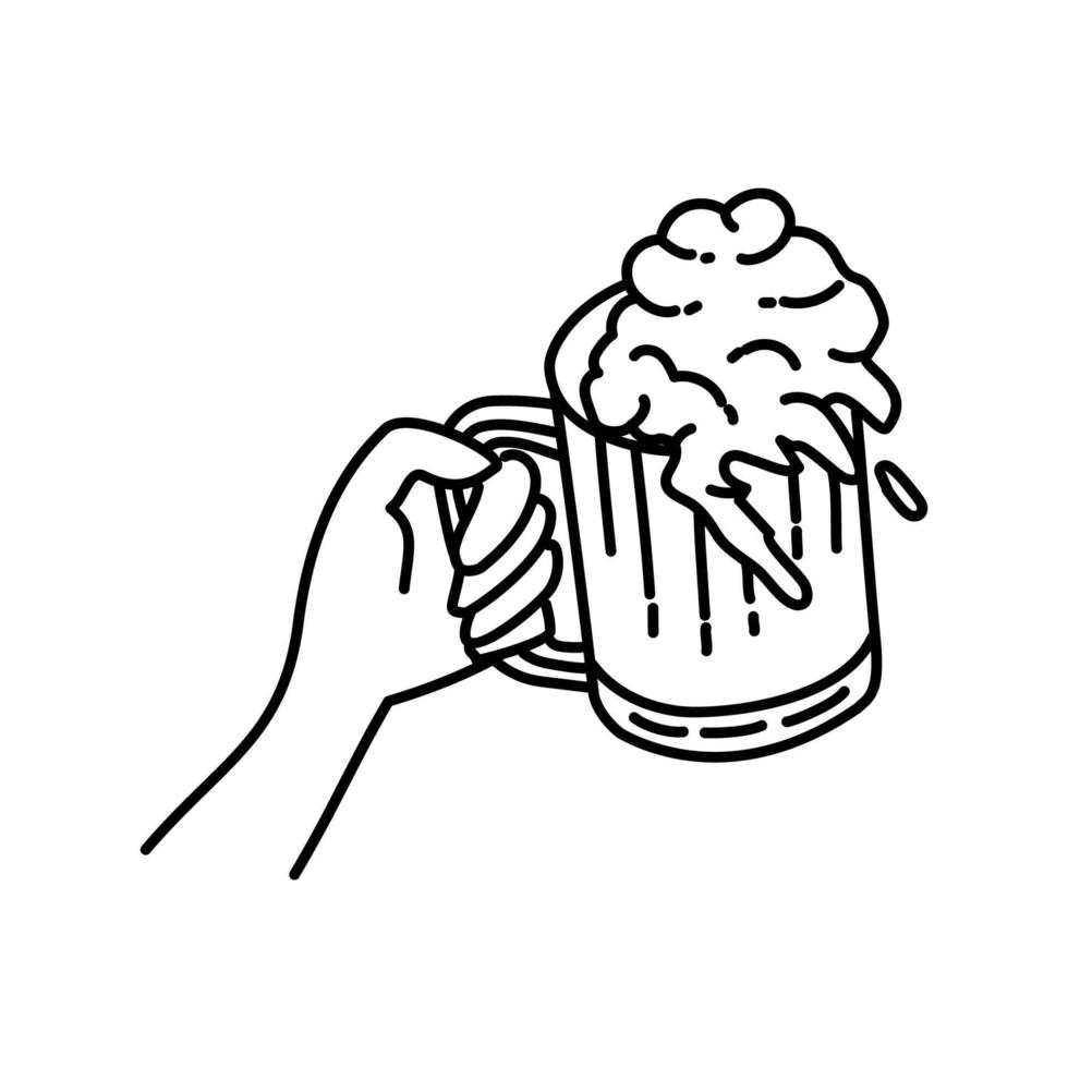 proost pictogram. doodle hand getrokken of overzicht pictogramstijl vector