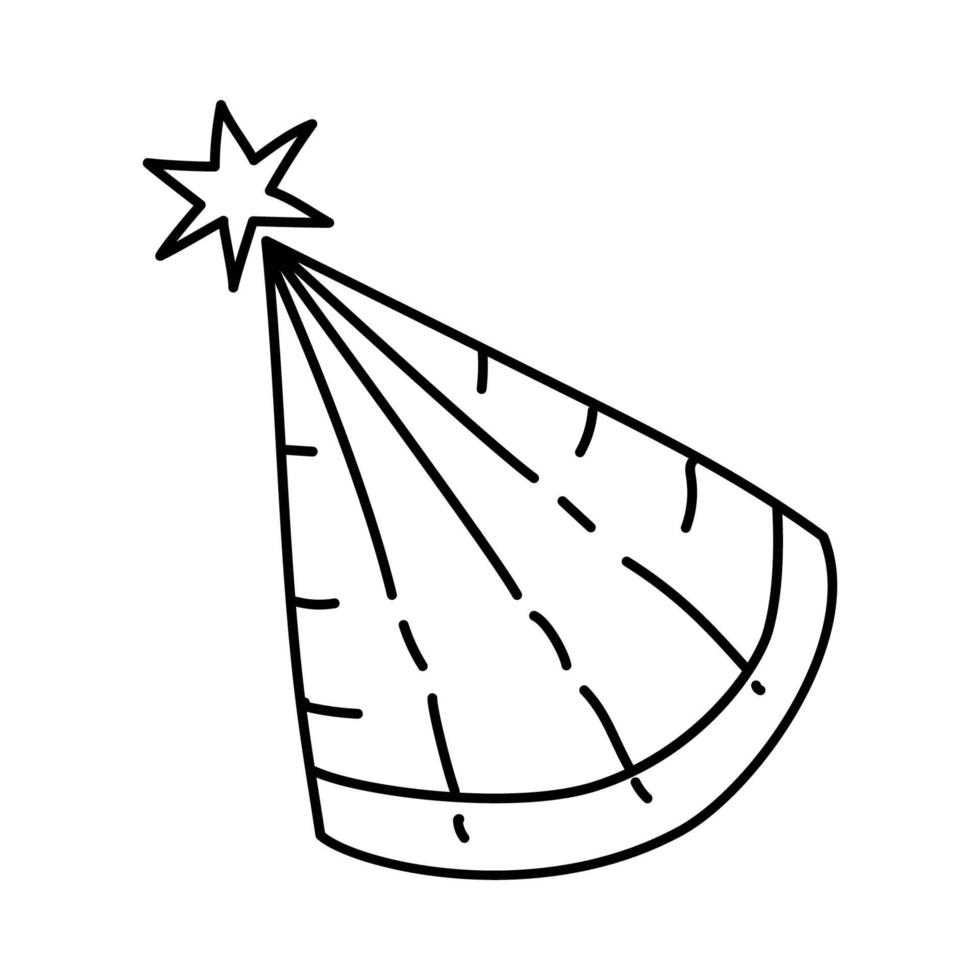 hoed partij pictogram. doodle hand getrokken of overzicht pictogramstijl vector