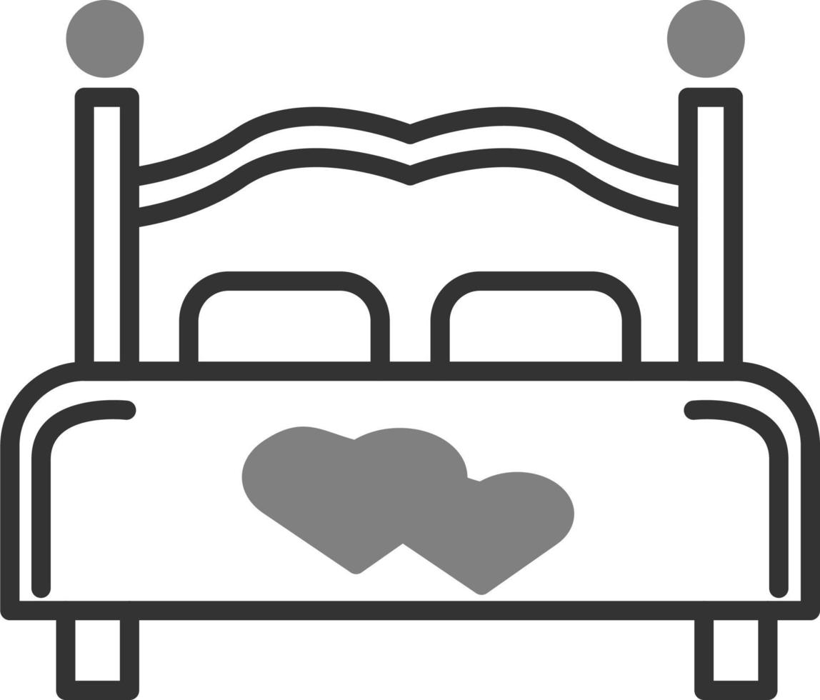 tweepersoonsbed vector icon