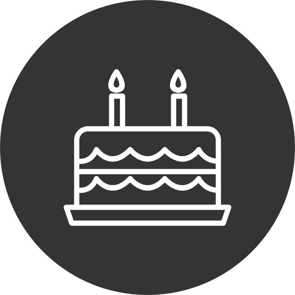 verjaardag taart met kaars vector icoon