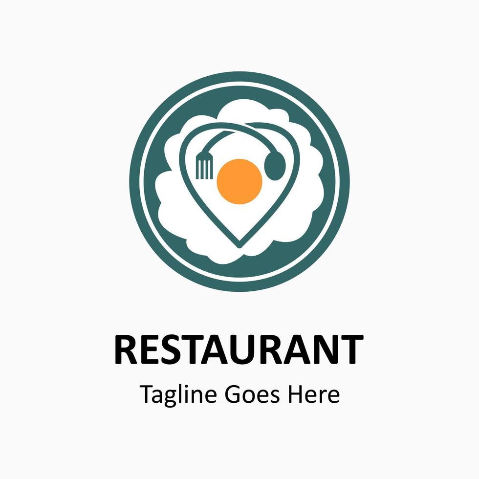 inspirerend restaurant vector logo. abstract creatief logo. ei, lepel en vork icoon Aan een bord. klassiek, wijnoogst en modern logo illustratie. bedrijf bedrijf logo sjabloon.