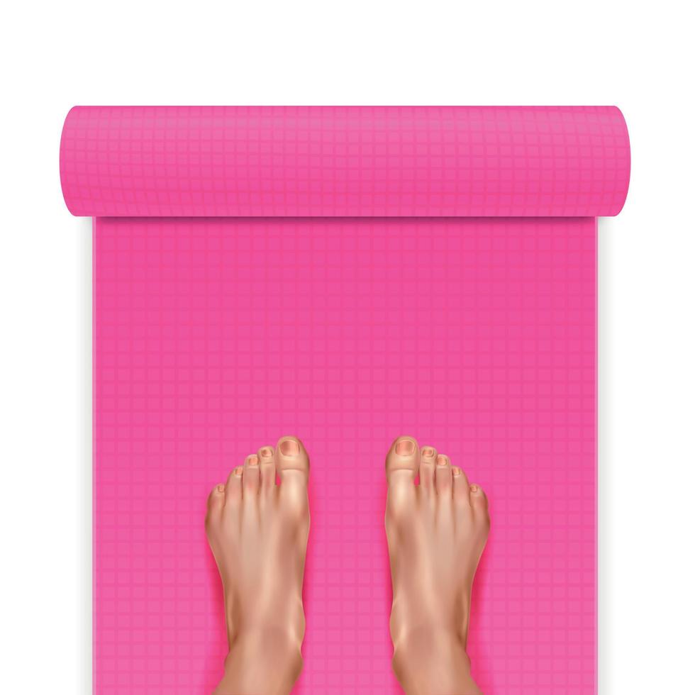 yoga mat realistisch vector