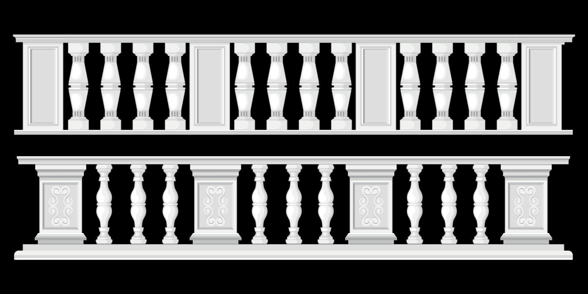 balusters kolom hek reeks vector