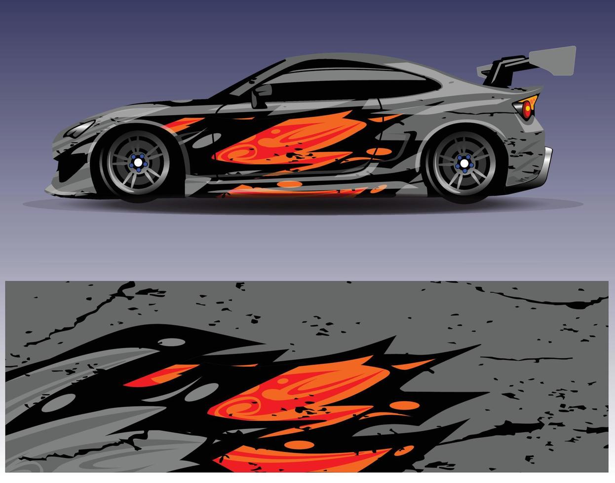 auto wrap ontwerp vector. grafische abstracte streep racen achtergrond kit ontwerpen voor wrap voertuig race auto rally avontuur en livery vector