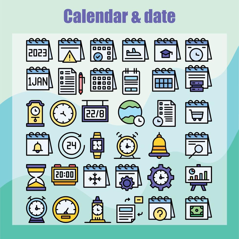 kalender icoon pak vrij vector