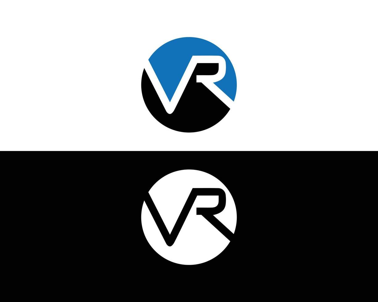 brief vr logo ontwerp concept vector symbool illustratie.