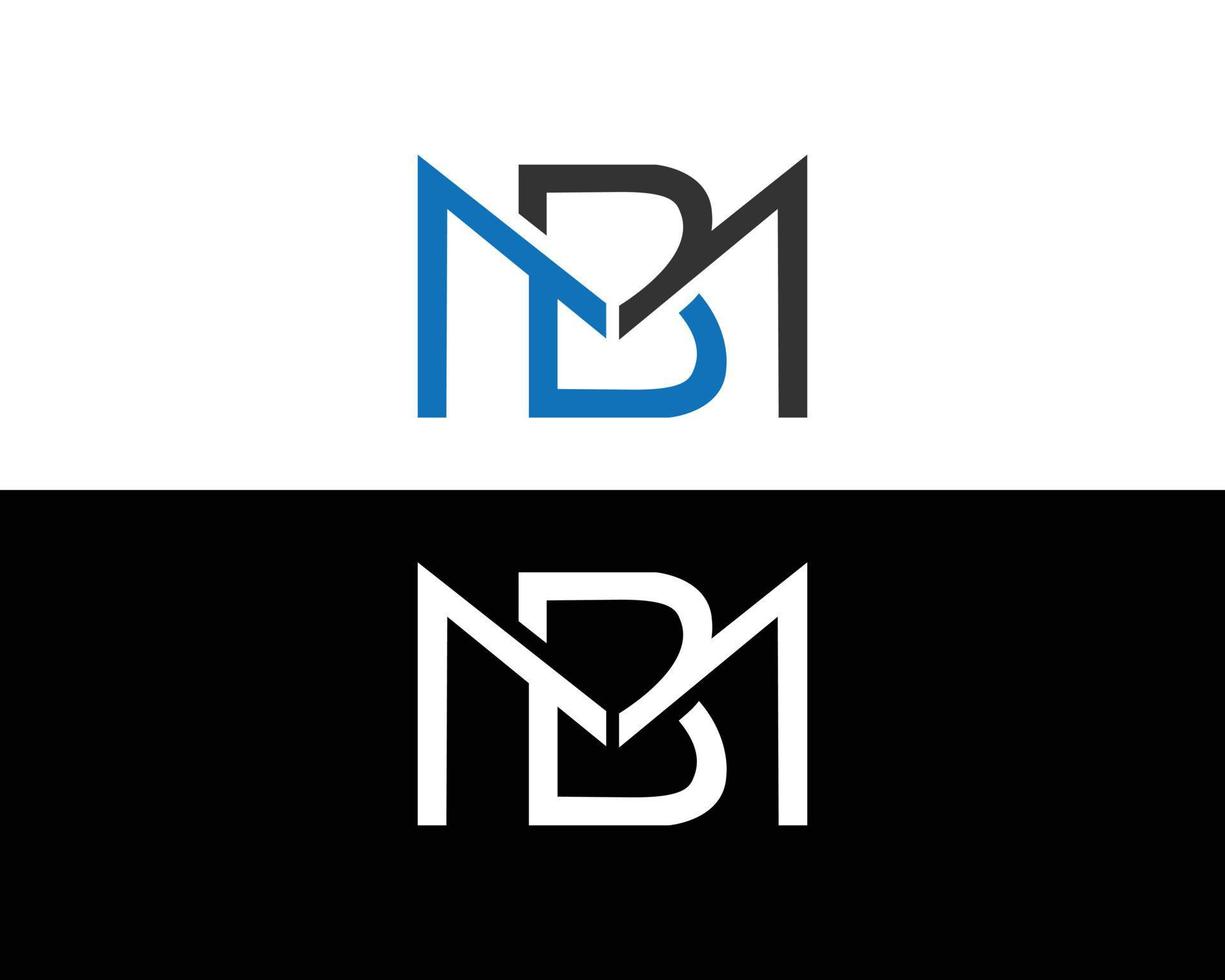 brief mb en bm logo ontwerp vector element sjabloon.