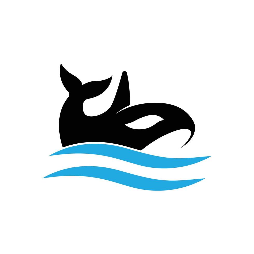 moordenaar walvis orka logo vector illustratie