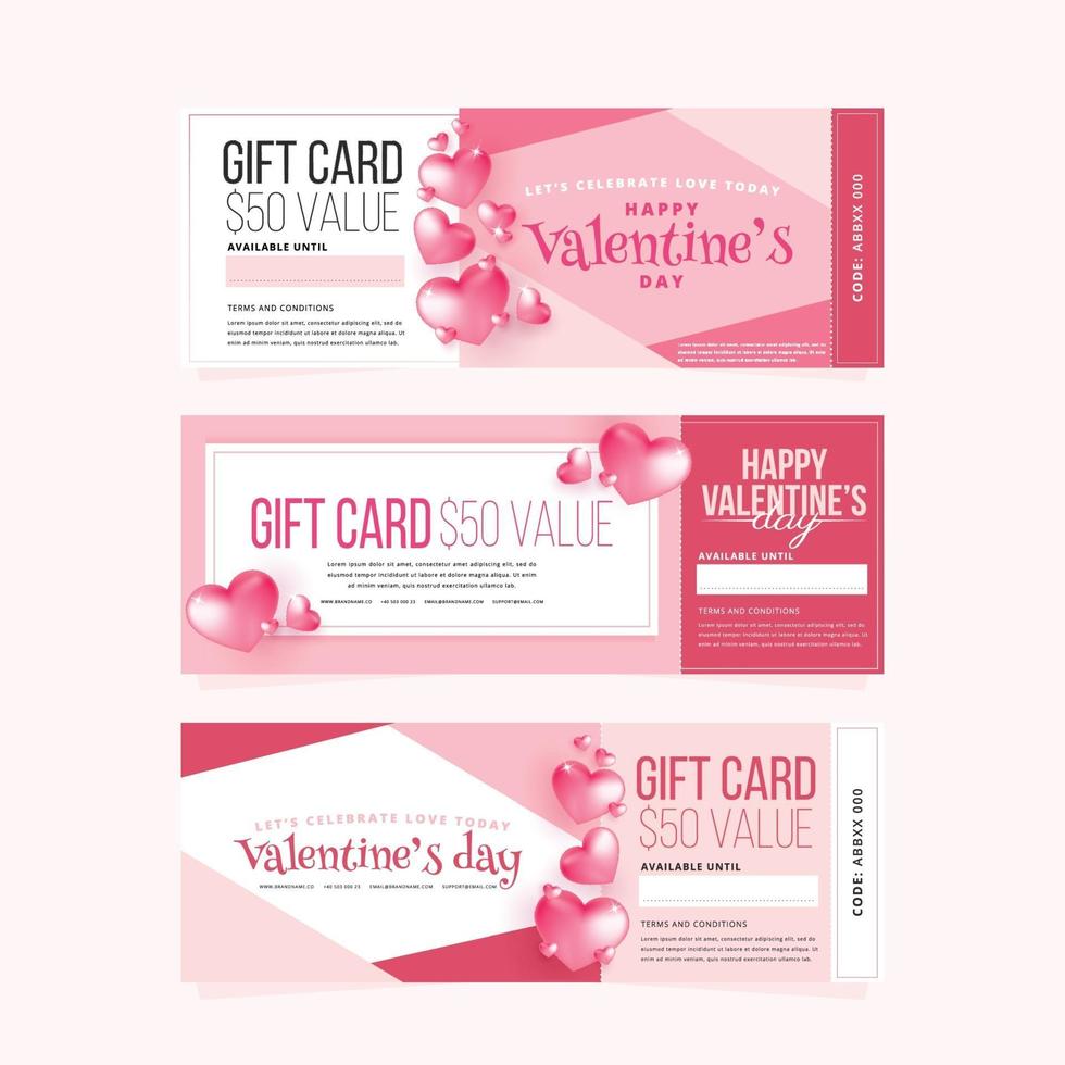 Valentijnsdagvouchers vector