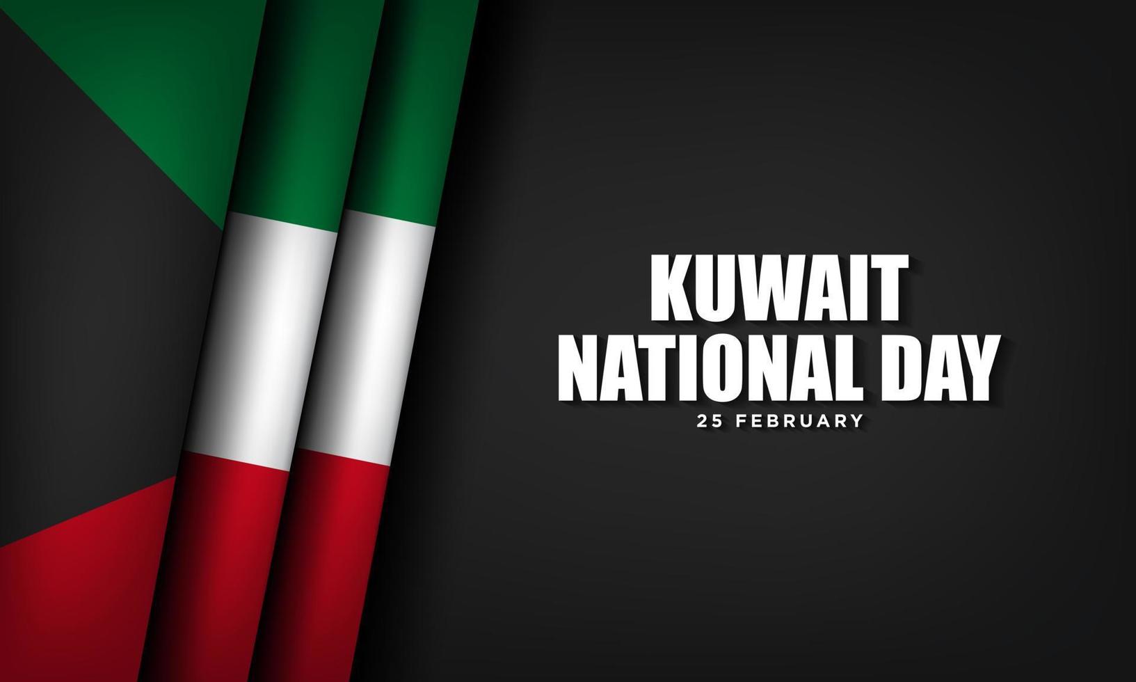 Koeweit nationaal dag achtergrond ontwerp. vector
