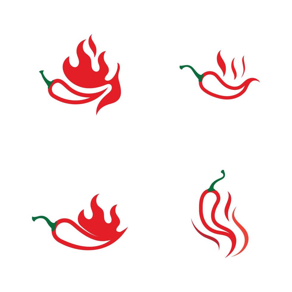 rode hete natuurlijke chili pictogram vectorillustratie vector