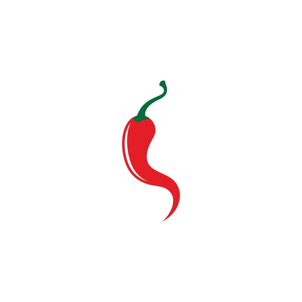 rode hete natuurlijke chili pictogram vectorillustratie vector