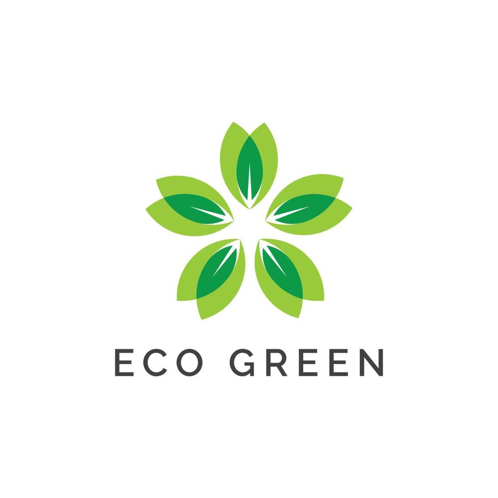 een eco groen modern logo ontwerp vector