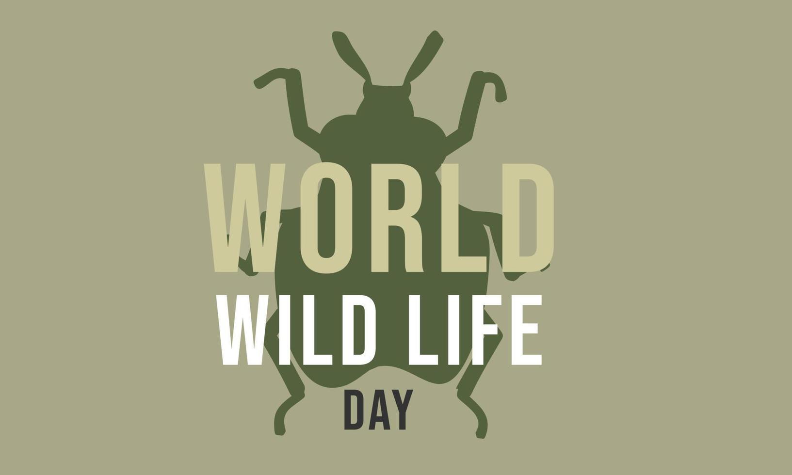 wereld dieren in het wild dag. ontwerp voor poster, banier vector illustratie